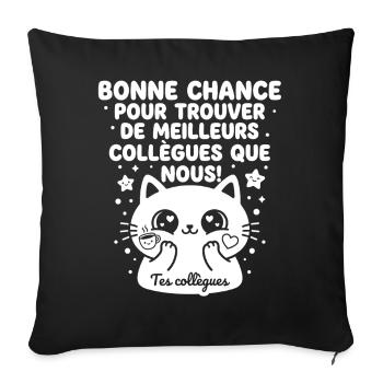 colelgudBonne chance pour trouver de meilleurs col - Housse de coussin décorative 45 x 45 cm - noir - Devant