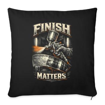 Vehicle Painter Car Painter Finish Matters - Sofa pillowcase 17,3'' x 17,3'' (45 x 45 cm) - black - Front