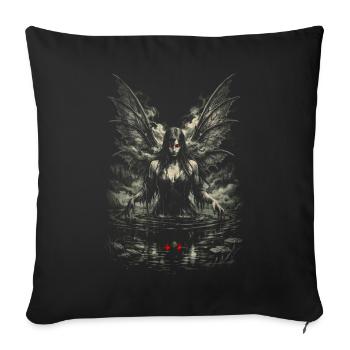 Fairycore Fee Gotisch - Sofakissenbezug 45 x 45 cm - Schwarz - Vorne