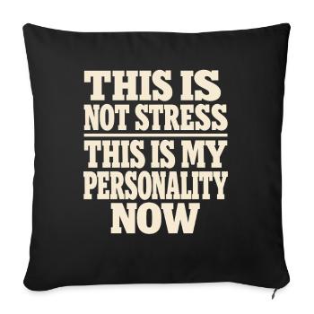 Burnt-out millennial, tired adult, - Sofa pillowcase 17,3'' x 17,3'' (45 x 45 cm) - black - Front