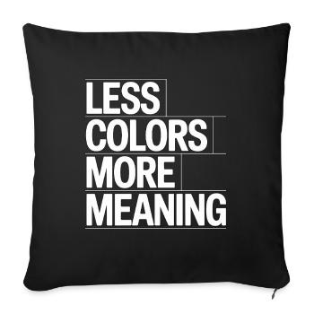 Logo Designer Less Colors More Creative Designer - Sofa pillowcase 17,3'' x 17,3'' (45 x 45 cm) - black - Front
