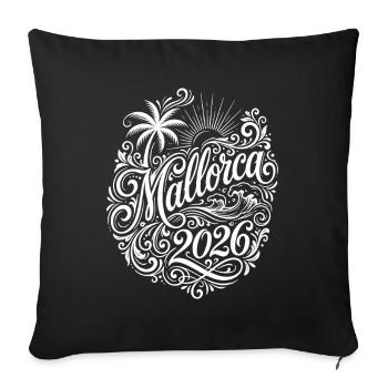 Majorque 2026 - Housse de coussin décorative 45 x 45 cm - noir - Devant