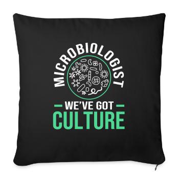Microbiologie Biologie Sciences biologiques - Housse de coussin décorative 45 x 45 cm - noir - Devant