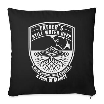 Father Still Water Deep Lotus Rest - Sofa pillowcase 17,3'' x 17,3'' (45 x 45 cm) - black - Front