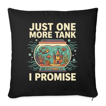 Aquarium Saying Funny Fish Tank - Sofa pillowcase 17,3'' x 17,3'' (45 x 45 cm) - black - Front