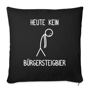 Heute kein Bürgersteigbier Ortskontrollfahrt OKF - Sofakissenbezug 45 x 45 cm - Schwarz - Vorne