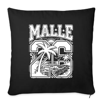 Plage de Malle 2026 Jersey - Housse de coussin décorative 45 x 45 cm - noir - Devant