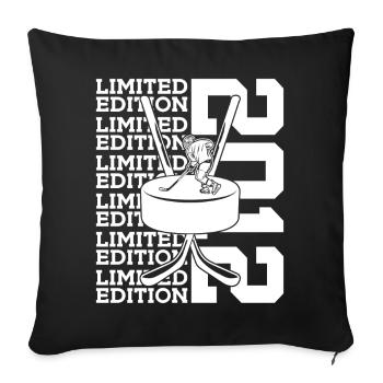 LIMITED EDITION 2012 EISHOCKEY 14. GEBURTSTAG - Sofa pillowcase 17,3'' x 17,3'' (45 x 45 cm) - black - Front