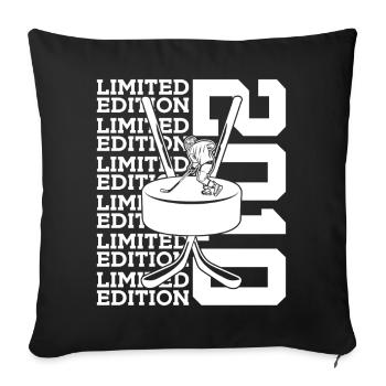 LIMITED EDITION 2010 EISHOCKEY 16. GEBURTSTAG - Sofa pillowcase 17,3'' x 17,3'' (45 x 45 cm) - black - Front