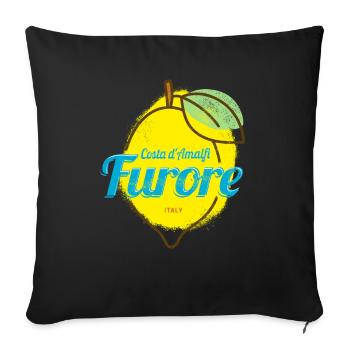 Furore Costa d'Amalfi Lemon Italy Amalfi Coast - Sofa pillowcase 17,3'' x 17,3'' (45 x 45 cm) - black - Front
