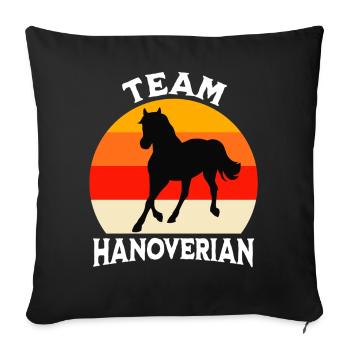 Team Hannoveraner - Sofakissenbezug 45 x 45 cm - Schwarz - Vorne