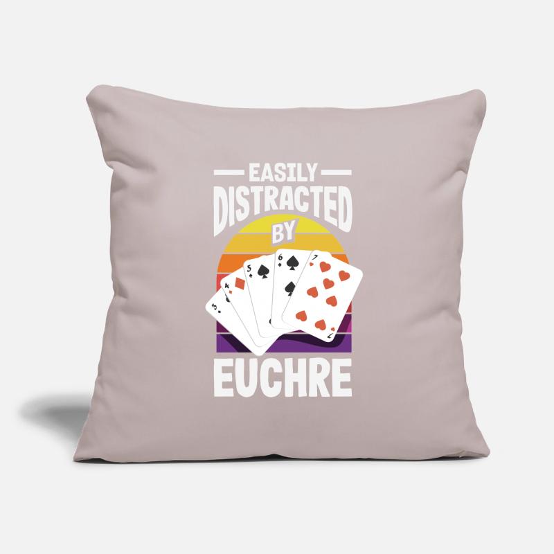 Easily distracted by Euchre Sofa pillowcase 17,3'' x 17,3'' (45 x 45 cm)
