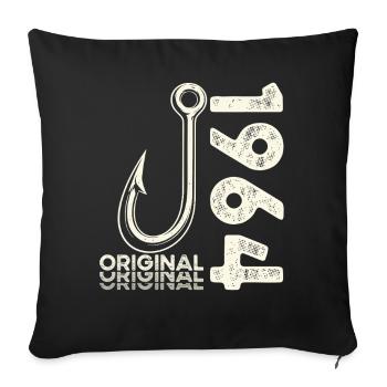 62nd Birthday Gift Angler Fishing Man 1964 - Sofa pillowcase 17,3'' x 17,3'' (45 x 45 cm) - black - Front