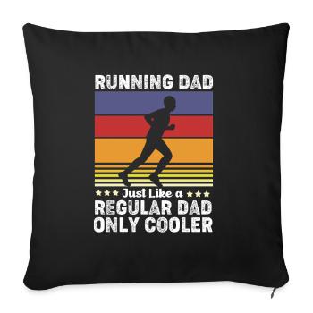 Marathon Half Marathon Marathon Runner - Sofa pillowcase 17,3'' x 17,3'' (45 x 45 cm) - black - Front