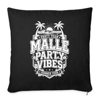 Malle Party Vibes Mallorca Saying - Sofa pillowcase 17,3'' x 17,3'' (45 x 45 cm) - black - Front