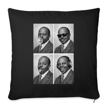 Scott Joplin Collage - Sofakissenbezug 45 x 45 cm - Schwarz - Vorne