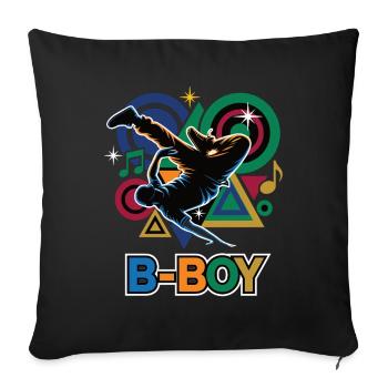 Breakdance B-Boy Hip Hop Streetdance Style - Housse de coussin décorative 45 x 45 cm - noir - Devant