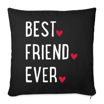 Bester Freund - Sofakissenbezug 45 x 45 cm - Schwarz - Vorne