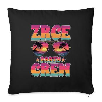 Zrce Party Party Crew - Sofakissenbezug 45 x 45 cm - Schwarz - Vorne