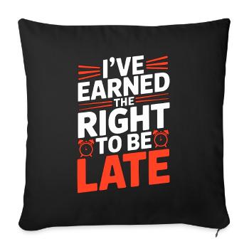 Enseignant à la retraite, j’ai gagné le bon professeur - Housse de coussin décorative 45 x 45 cm - noir - Devant