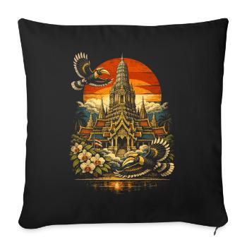 Thailand Thai Pride - Sofa pillowcase 17,3'' x 17,3'' (45 x 45 cm) - black - Front