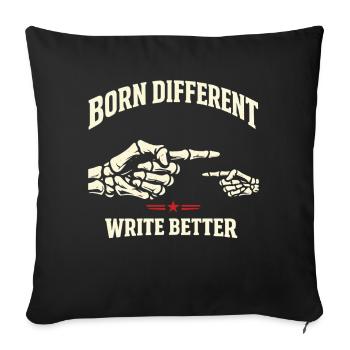 Né différent - Housse de coussin décorative 45 x 45 cm - noir - Devant