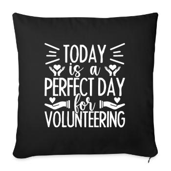 Social Worker Quote Today Is A Perfect Day Social - Sofa pillowcase 17,3'' x 17,3'' (45 x 45 cm) - black - Front