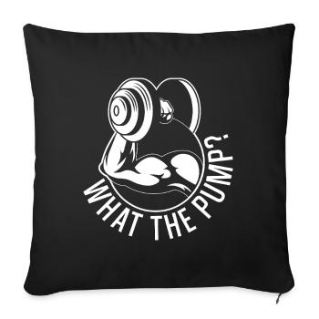 Bodybuilder en powerlifting : Quel est le cadeau de The Pump Gym - Housse de coussin décorative 45 x 45 cm - noir - Devant