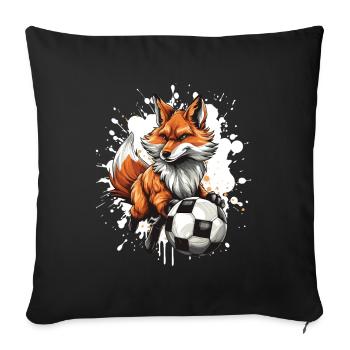 Équipe de football de Fox - Housse de coussin décorative 45 x 45 cm - noir - Devant