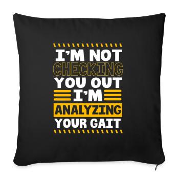 Physiotherapy Physiotherapy Physiotherapist - Sofa pillowcase 17,3'' x 17,3'' (45 x 45 cm) - black - Front
