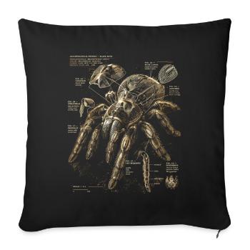 Tarantula - Sofa pillowcase 17,3'' x 17,3'' (45 x 45 cm) - black - Front