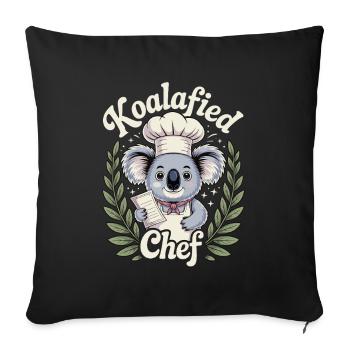 Funny Koalafied Chef Cute Koala Chef - Sofa pillowcase 17,3'' x 17,3'' (45 x 45 cm) - black - Front
