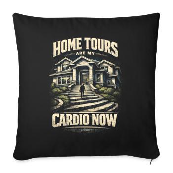 Agent immobilier Les visites de maisons d’agent immobilier sont mon cérébralité - Housse de coussin décorative 45 x 45 cm - noir - Devant