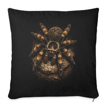 Tarantula - Sofa pillowcase 17,3'' x 17,3'' (45 x 45 cm) - black - Front