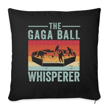 Gaga Ball Whisperer - Sofa pillowcase 17,3'' x 17,3'' (45 x 45 cm) - black - Front