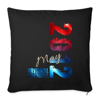 14. Geburtstag Geschenk Mann Original Mai 2012 - Sofakissenbezug 45 x 45 cm - Schwarz - Vorne