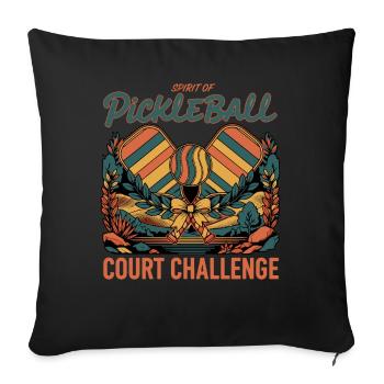 Pickleball Spirit Court Challenge Player Paddles - Sofa pillowcase 17,3'' x 17,3'' (45 x 45 cm) - black - Front