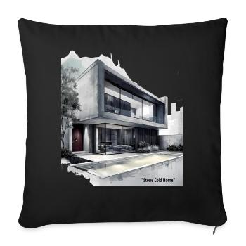 Stone Cold Modern Home - Sofa pillowcase 17,3'' x 17,3'' (45 x 45 cm) - black - Front