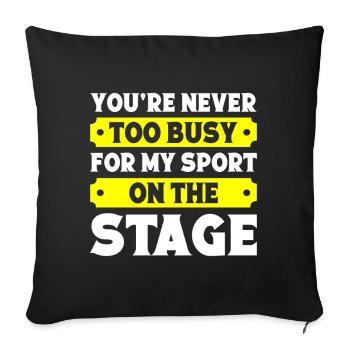 Le théâtre n’est jamais trop occupé sur scène Acteur Comédie musicale - Housse de coussin décorative 45 x 45 cm - noir - Devant