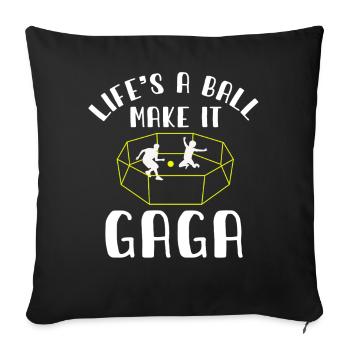 La vie est un vrai boulet, rends-la folle - Housse de coussin décorative 45 x 45 cm - noir - Devant