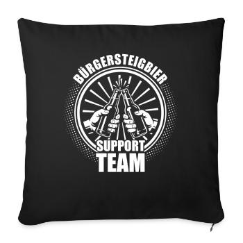 Bürgersteigbier Support Team Ortskontrollfahrt OKF - Sofakissenbezug 45 x 45 cm - Schwarz - Vorne