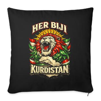 Her Biji Kurdistan Kurde Kurden - Sofakissenbezug 45 x 45 cm - Schwarz - Vorne
