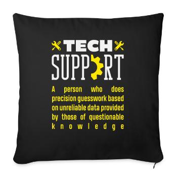 Tech Support Definition Precision Guesswork - Sofa pillowcase 17,3'' x 17,3'' (45 x 45 cm) - black - Front