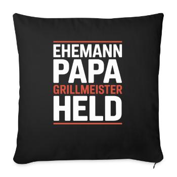 Mari Papa Grill Maître Héros - Housse de coussin décorative 45 x 45 cm - noir - Devant