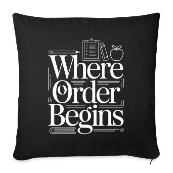 Homeroom Teacher Where Order Classroom Teacher - Sofakissenbezug 45 x 45 cm - Schwarz - Vorne