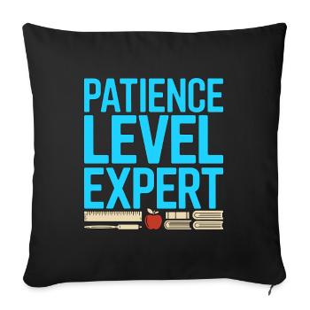 Homeroom Teacher Patience Level Expert Educator - Sofa pillowcase 17,3'' x 17,3'' (45 x 45 cm) - black - Front