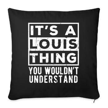 C’est une chose de Louis que tu ne comprendrais pas - Housse de coussin décorative 45 x 45 cm - noir - Devant
