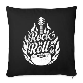 Rock and Roll - Sofa pillowcase 17,3'' x 17,3'' (45 x 45 cm) - black - Front