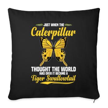  Tiger Swallowtail Insect Lover Entomology - Sofa pillowcase 17,3'' x 17,3'' (45 x 45 cm) - black - Front