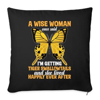  Eastern Tiger Swallowtail Lover Buterfly Insect - Sofa pillowcase 17,3'' x 17,3'' (45 x 45 cm) - black - Front